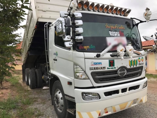 HINO MEGA FM1J  260 แรงม้า ปี 47 แม่เดี่ยวดัมพ์สามมิตร เครื่อง/เกียร์เดิมดี รถสวยพร้อมใช้งาน เอกสารพร้อมโอน