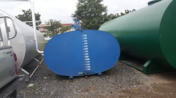 ถังเหล็กขนาด 15000 ลิตรพร้อมตู้จ่ายน้ำมันพร้อมใช้งาน