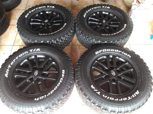 ล้อแม็ก Toyota Vigo Champ ขอบ 17 พร้อมยาง BF Goodrich All-Terrain T/A Ko 10PR 275 65 17 ผลิตปี 2015 ขายถูกๆ ตามสภาพ ทั้งชุด 9900.- *** ใส่ฟรี รับเทิร์น รับบัตรเครดิตทุกธนาคาร ส่งทั่วไทย ***