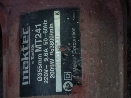 แท่นตัด 14นิ้ว maktec 241 ใช้งานปรกติ เสีงเงียบ ถูกๆ มารับเองครับ แท่นตัด 14นิ้ว maktec 241 ใช้งานปรกติ เสีงเงียบ ถูกๆ มารับเองครับ