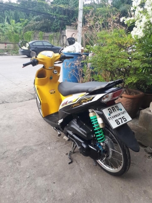 Yamaha Mio 115 i ปี 2555 สีขาวดำเหลือง หัวฉีดประหยัดน้ำมัน รถสวย ขับดีมาก