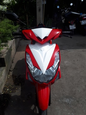 หัวฉีดรุ่นใหม่ Mio 125 i MX สีแดงขาว (ล้อแม็กซ์แท้)ปี 2556 ตัวท๊อป รถสวยเท่ห์มากมาย