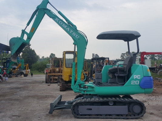รถแบคโฮ KOMATSU PC20 รถเก่านอกนำเข้า ยังไม่เคยใช้งานในไทย เครื่องดี ปั๊มดี รถสวย พร้อมใช้งาน มีเอกสารใบอินวอยซ์ มี VDO การทำงานให้ชม
