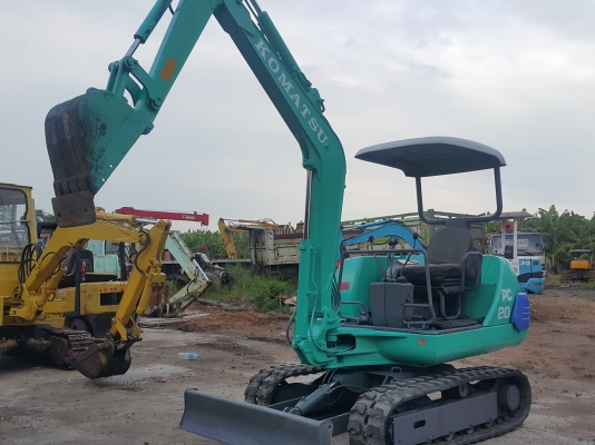 รถแบคโฮ KOMATSU PC20 รถเก่านอกนำเข้า ยังไม่เคยใช้งานในไทย เครื่องดี ปั๊มดี รถสวย พร้อมใช้งาน มีเอกสารใบอินวอยซ์ มี VDO การทำงานให้ชม