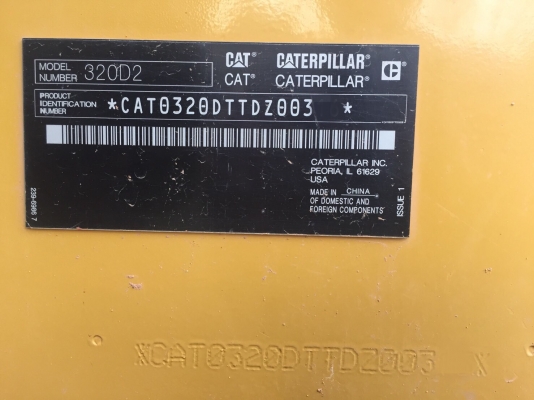 ขายดาวน์แบคโฮ CATERPILLAR 320D2 เครื่อง6สูบธรรมดา ทำงาน2240ชั่วโมง สนใจโทร 081-970-1072