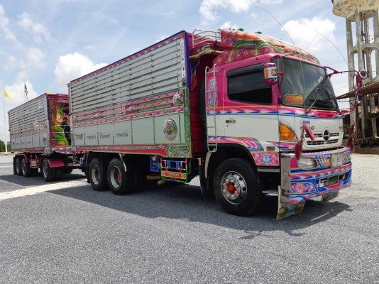 พ่วง 22 ล้อ ฮีโน่ 344 แรง Hi-Speed ปี 57 ปลายปี ไมล์ 270,000 กม. กระบะมิเนียม - ดั้ม อู่ ส.สมบัติ ชุดใหญ่ ใส่ของได้ 29.5 ตัน รถโรงสีเดิม