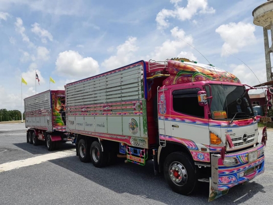 พ่วง 22 ล้อ ฮีโน่ 344 แรง Hi-Speed ปี 57 ปลายปี ไมล์ 270,000 กม. กระบะมิเนียม - ดั้ม อู่ ส.สมบัติ ชุดใหญ่ ใส่ของได้ 29.5 ตัน รถโรงสีเดิม