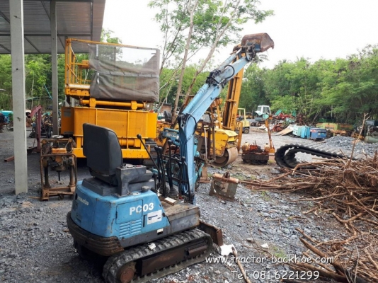 ขายๆๆๆ รถขุด แบคโฮ จิ๋ว KOMATSU PC 03-1 ขึ้นกระบะได้สบายๆ เก่าญี่ปุ่นแท้ มีมาคันเดียวครับ