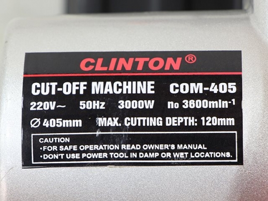 ขายไฟเบอร์ตัดเหล็ก ยี่ห้อ CLINTON รุ่น COM-405