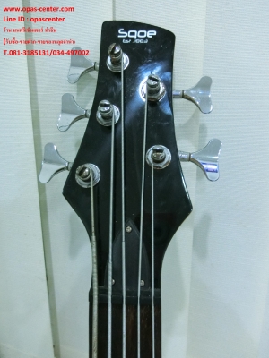 เบสไฟฟ้า 5 สาย Sqoe สีซันเบิร์ส ทรง Ibanez มือสอง สภาพดี