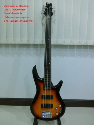 เบสไฟฟ้า 5 สาย Sqoe สีซันเบิร์ส ทรง Ibanez มือสอง สภาพดี