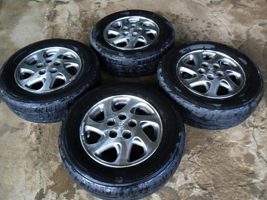 แม็กเอนไกขอบ15 แท้ 5รู114 รัดยางบริดสโตน ใส่รถกระบะ-รถตู้