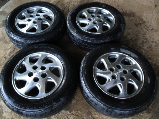 แม็กเอนไกขอบ15 แท้ 5รู114 รัดยางบริดสโตน ใส่รถกระบะ-รถตู้