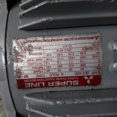ขาย !! มอเตอร์.มิตซู.ขนาด5แรง380v.รอบ1430พร้อมใช้งาน ขาย !! มอเตอร์.มิตซู.ขนาด5แรง380v.รอบ1430พร้อมใช้งาน