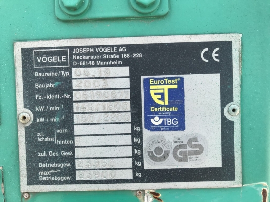 Vogele Super 2100 ล้อแทร็ค ปี 2003 ใช้งาน 4 พันชั่วโมงจากญี่ปุ่น รถสวยมากครับ