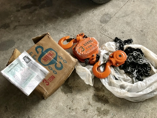 ขายโซ่รอกมือสาว Vital 3ton. made in Japan ของใหม่ในกล่อง อุปกรณ์คู่มือครบ ไม่เคยใช้งาน