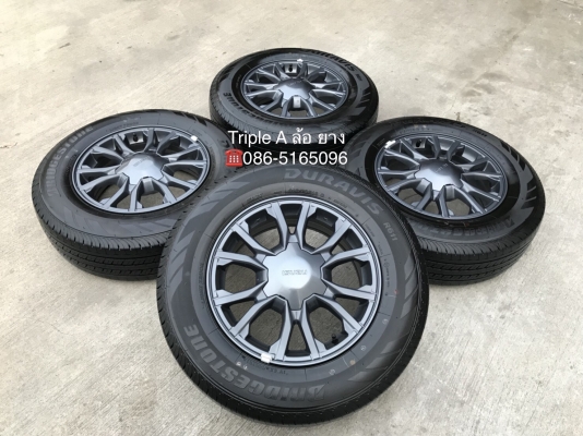 ล้อแม็กป้ายแดง ISUZU X-Series 2018 ขอบ 16 รุ่นใหม่ล่าสุด พร้อมยางป้ายแดง 215-70-16 Bridgestone ปี 18