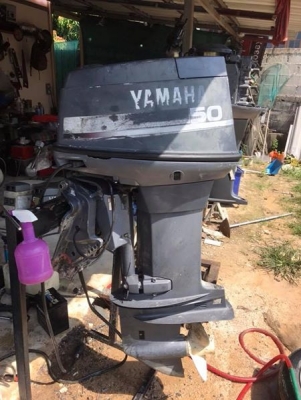 ขายเครื่องเรือ yamaha 50แรง ทิมไฟฟ้า