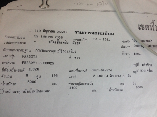 ขายด่วน 6 ล้อ ISUZU FRR 195 แรง ปี36 สภาพพร้อมใช้