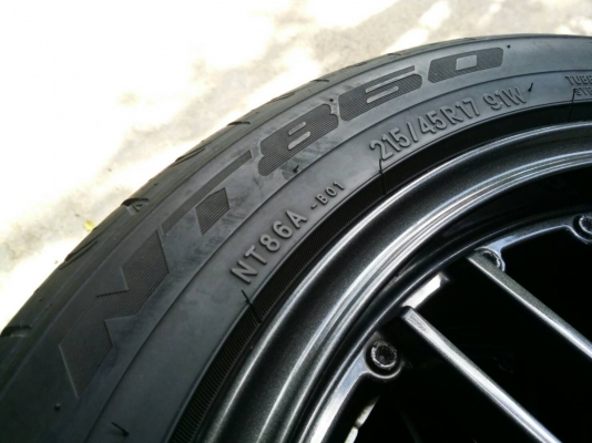 แม็กเก๋ง ขอบ17 4รู100 พร้อมยางนิตโตะ ปี16 ชุด 4ล้อ