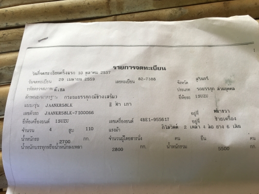 NKR110 4BE1 พร้อมใช้