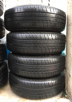 ล้อแม็ก 4รู100 ขอบ 14 สีเทากัน พร้อมยาง Bridgestone 175-70-14 ปี 14 แม็กสวย