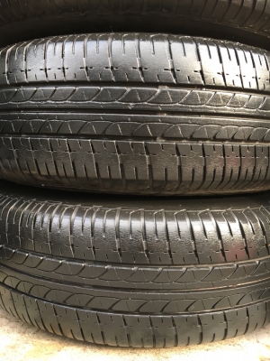 ล้อแม็ก 4รู100 ขอบ 14 สีเทากัน พร้อมยาง Bridgestone 175-70-14 ปี 14 แม็กสวย