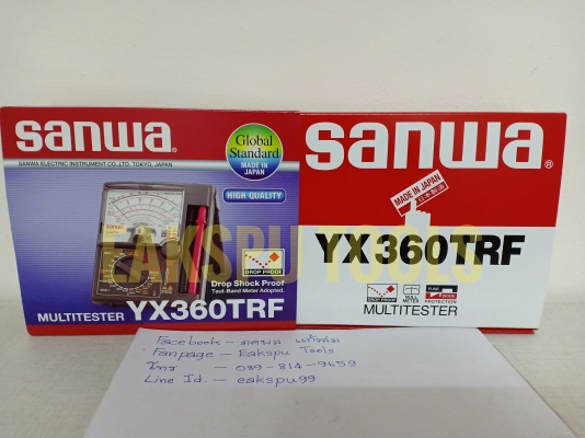 มัลติมิเตอร์ SANWA รุ่น YX360TRF Made In Japan มัลติมิเตอร์ SANWA รุ่น YX360TRF Made In Japan