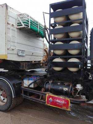 Hino 260 แรง CNG ปี 54 รถห้างแท้ หัวลากพร้อมหางเซมิดัมพ์ พร้อมใช้งาน