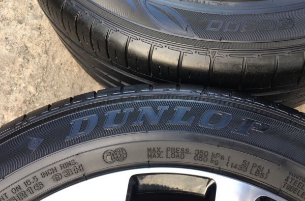 ล้อแม็ก Honda Civic FC ขอบ16 พร้อมยาง Dunlop 215-55-16 ปี 17 สภาพดี ดอกยางเต็ม