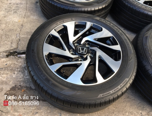 ล้อแม็ก Honda Civic FC ขอบ16 พร้อมยาง Dunlop 215-55-16 ปี 17 สภาพดี ดอกยางเต็ม