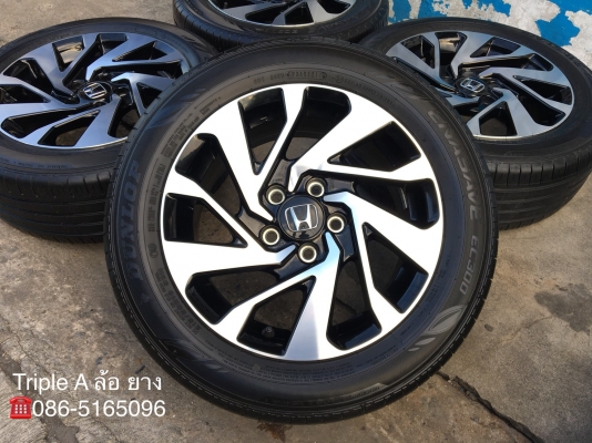 ล้อแม็ก Honda Civic FC ขอบ16 พร้อมยาง Dunlop 215-55-16 ปี 17 สภาพดี ดอกยางเต็ม