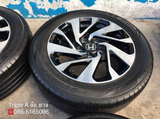 ล้อแม็ก Honda Civic FC ขอบ16 พร้อมยาง Dunlop 215-55-16 ปี 17 สภาพดี ดอกยางเต็ม