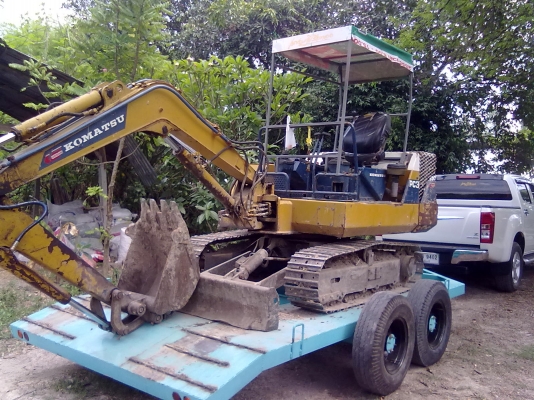 ขายรถแบคโฮพร้อมเทเลอร์แยกกันก็ขายครับ พร้อมใช้สุดสุด