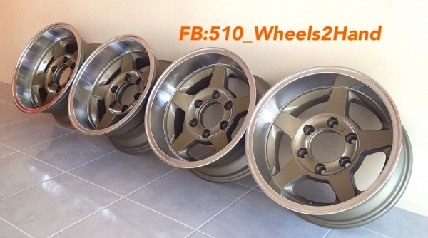 ขายล้อแนวเรโทร ขอบ 15x7.5 ออฟ-20 ใส่ 6 รูกระบะ ลายดาว 5 ก้านสีทอง ขอบเงา ออฟลึกๆ ครับ ขายล้อแนวเรโทร ขอบ 15x7.5 ออฟ-20 ใส่ 6 รูกระบะ ลายดาว 5 ก้านสีทอง ขอบเงา ออฟลึกๆ ครับ