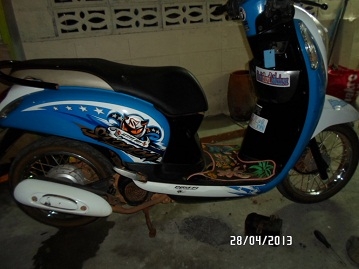 ถูกที่สุด ขายHONDA SCOOPY-i โฉมใหม่ หัวฉีด ปี 2012 สี น้ำเงิน-ขาว