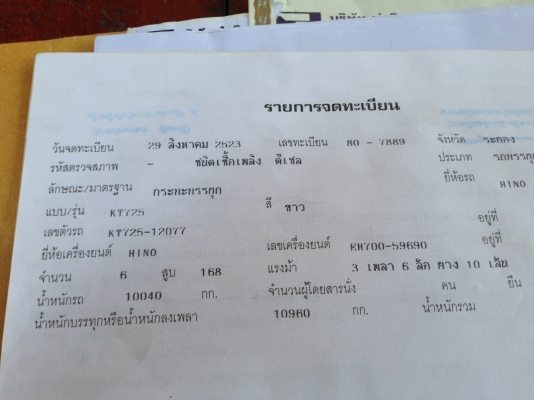 ขายรถฮีโน่ KT725- 10 ล้อ2 เพลา เทเลอร์ เพลาหลังใหญ่เป็นของ ZM 2 เพลา 10น๊อต เสื้อเพลาใหญ่ ขึ้นแบคโฮ2