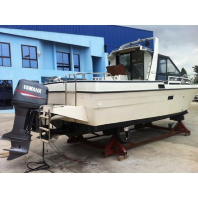 ขายเรือตกปลาไฟเบอร์ญี่ปุ่น Yamaha FR27 พร้อมเครื่องยนต์เรือ Yamaha 250AETO