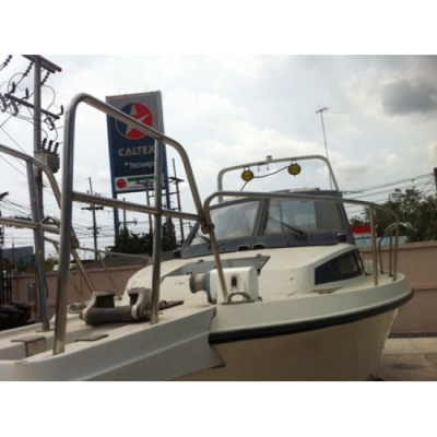 ขายเรือตกปลาไฟเบอร์ญี่ปุ่น Yamaha FR27 พร้อมเครื่องยนต์เรือ Yamaha 250AETO