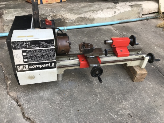 ขายแท่นกลึงขนาดเล็ก Emco compact5 made in Austria 220V ไฟบ้าน สภาพสวยมาก พร้อมใช้งาน หายาก