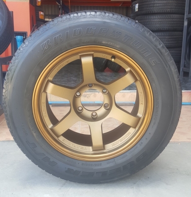 ขายล้อใหม่ขอบ18 TE37 SUV ก้านยก พร้อมยาง\%ปี16  4 ล้อ