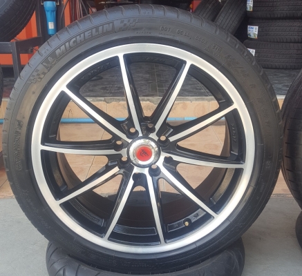 ล้อมือ2 LENSO SAMURI ขอข17 4รู100-114 พร้อมยาง 4 ล้อ