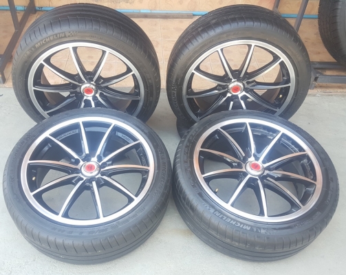 ล้อมือ2 LENSO SAMURI ขอข17 4รู100-114 พร้อมยาง 4 ล้อ