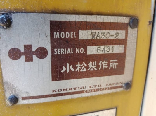 รถญี่ปุ่นเกรดA ขายถูก รถตักเอวอ่อน KOMATSU WA30-2 นำเข้าจากญี่ปุ่น โทร.090-986-2521 อ๊อบ