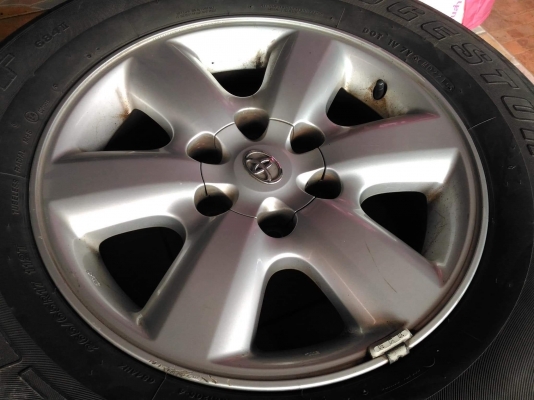 เทิร์นมาขายเอาทุนคืน ล้อแม็ก Toyota Fortuner ขอบ 17(6/139) พร้อมยาง Bridgestone Dueler 265 65 17 ผลิตปี 2015 ขายถูกๆ ทั้งชุด 4900.-NET *** ไม่มีน็อต ราคายกกลับ งดต่อ งดส่ง ตจว.จร้า *** เทิร์นมาขายเอาทุนคืน ล้อแม็ก Toyota Fortuner ขอบ 17(6/139) พร้อมยาง Bridgestone Dueler 265 65 17 ผลิตปี 2015 ขายถูกๆ ทั้งชุด 4900.-NET *** ไม่มีน็อต ราคายกกลับ งดต่อ งดส่ง ตจว.จร้า ***