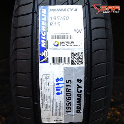 MICHELIN PRIMACY 4 195/60R15 ราคาเส้นละ 3,500 บาท