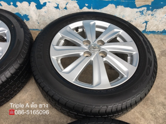 ล้อแม็ก Toyota Vios Yaris 8 ก้าน ขอบ 15 พร้อมยาง 185-60-15 Dunlop ปี 17  แม็กสวย สภาพดี ดอกยางหนา