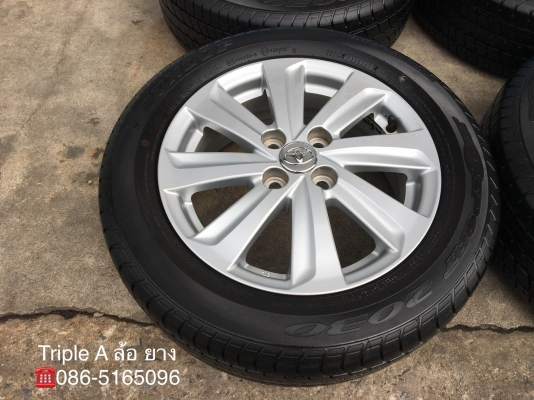 ล้อแม็ก Toyota Vios Yaris 8 ก้าน ขอบ 15 พร้อมยาง 185-60-15 Dunlop ปี 17  แม็กสวย สภาพดี ดอกยางหนา