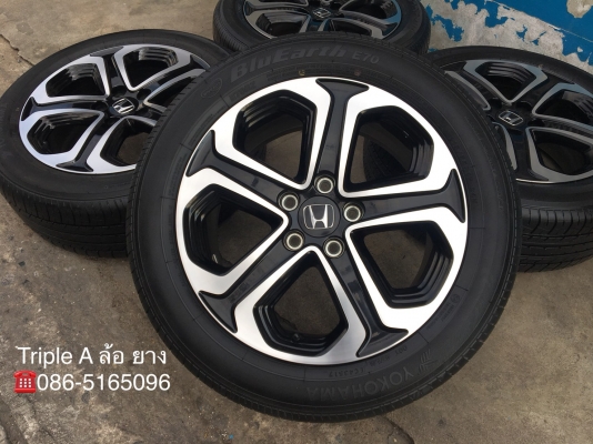 ล้อแม็ก Honda HR-V ตัวท๊อป 5รู114 ขอบ 17 พร้อมยาง 215-55-17 Yokohama ปี 17 สภาพสวย ดอกยางหนาปึก