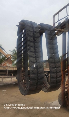 FROM JAPAN RUBBER TRACKแทรคยาง(ข้อกว้าง)สำหรับรถขุดไซค์ 40,45,50,55/ ขนาด400*14.3*37(ข้อ) / ข้อห่าง* คู่ละ 22,000 บาท